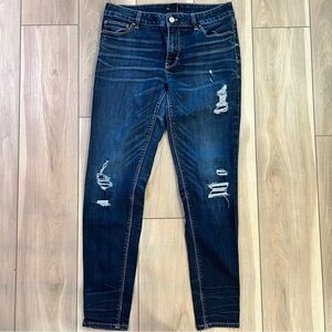 WHBM Distressed Skinny Jeans - Sz 8